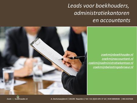 Leads voor boekhouders, administratiekantoren en accountants