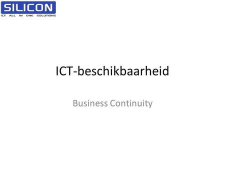 ICT-beschikbaarheid Business Continuity.