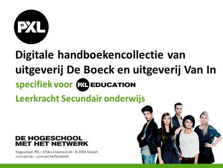Digitale handboekencollectie van uitgeverij De Boeck en uitgeverij Van In specifiek voor Leerkracht Secundair onderwijs.