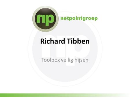Richard Tibben Toolbox veilig hijsen.
