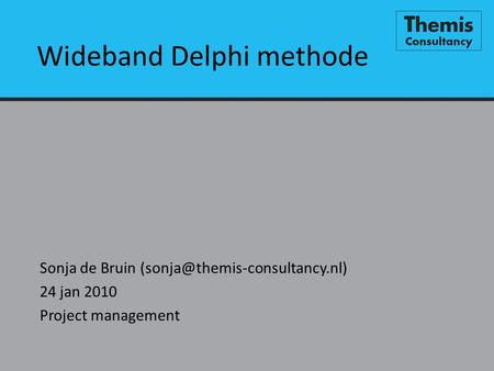 Wideband Delphi methode