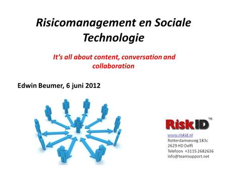Risicomanagement en Sociale Technologie