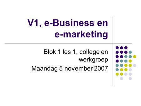 V1, e-Business en e-marketing