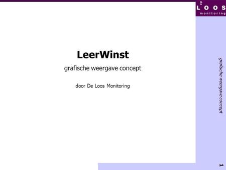 LeerWinst grafische weergave concept door De Loos Monitoring.