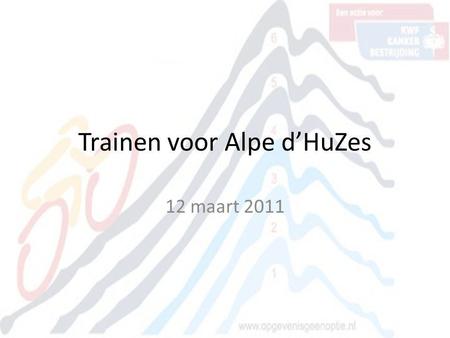 Trainen voor Alpe d’HuZes