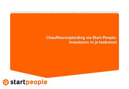 Chauffeursopleiding via Start People: Investeren in je toekomst