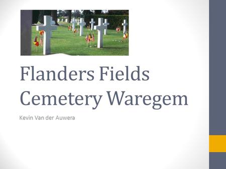 Flanders Fields Cemetery Waregem Kevin Van der Auwera.