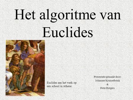 Het algoritme van Euclides