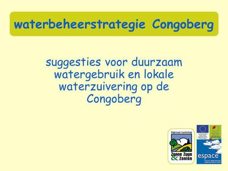 waterbeheerstrategie Congoberg