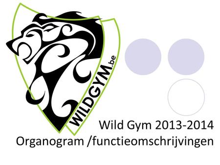 Wild Gym Organogram /functieomschrijvingen