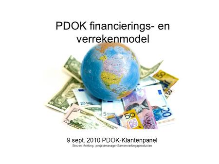 PDOK financierings- en verrekenmodel