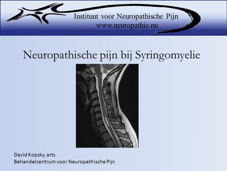 Neuropathische pijn bij Syringomyelie