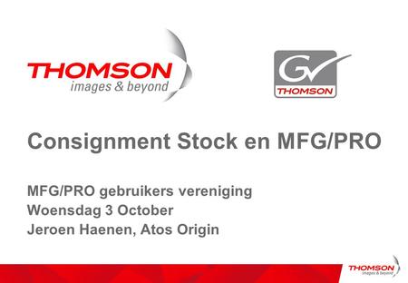 Consignment Stock en MFG/PRO