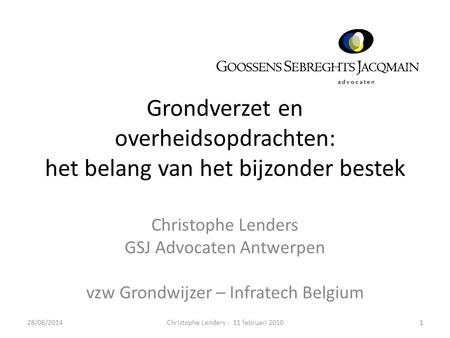 Christophe Lenders GSJ Advocaten Antwerpen
