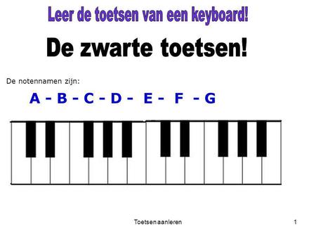 Leer de toetsen van een keyboard!