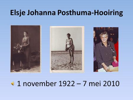Elsje Johanna Posthuma-Hooiring