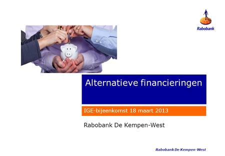Alternatieve financieringen