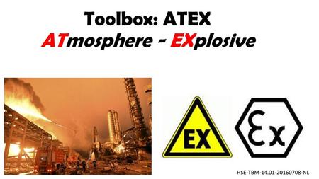 Toolbox: ATEX ATmosphere - EXplosive