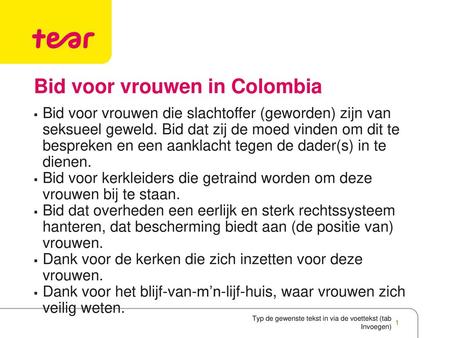 Bid voor vrouwen in Colombia