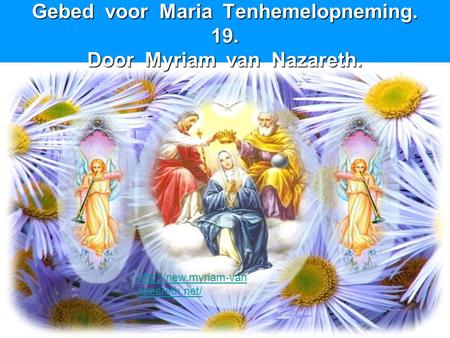 Gebed voor Maria Tenhemelopneming. 19. Door Myriam van Nazareth.