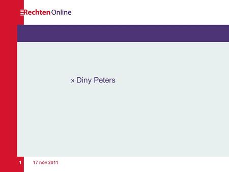 Diny Peters 17 nov 2011.