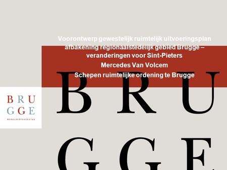 Schepen ruimtelijke ordening te Brugge