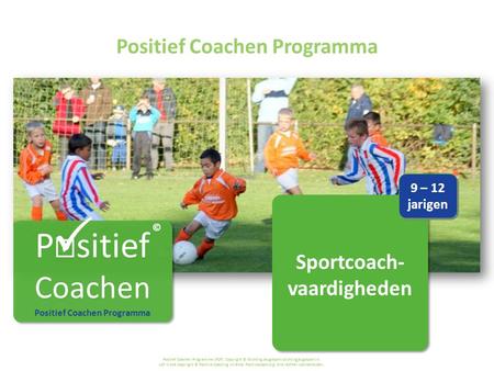  Psitief Coachen Positief Coachen Programma Sportcoach-vaardigheden