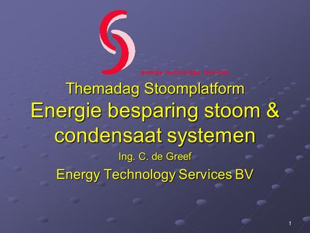 Themadag Stoomplatform Energie besparing stoom & condensaat systemen