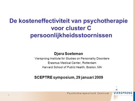 SCEPTRE symposium, 29 januari 2009