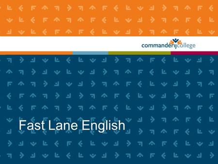 Fast Lane English.