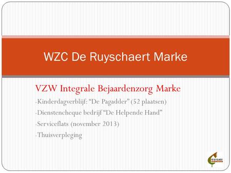 WZC De Ruyschaert Marke