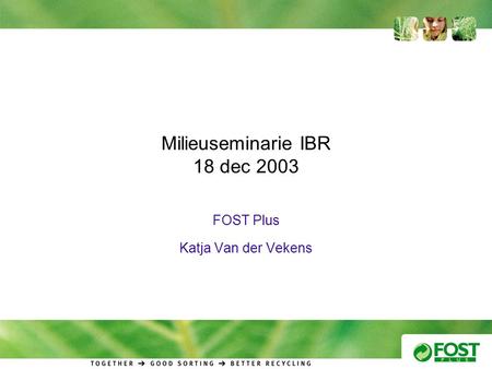 Milieuseminarie IBR 18 dec 2003