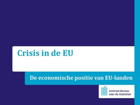 De economische positie van EU-landen Crisis in de EU.