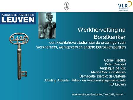Werkhervatting na Borstkanker, 7 dec 2012, Hasselt