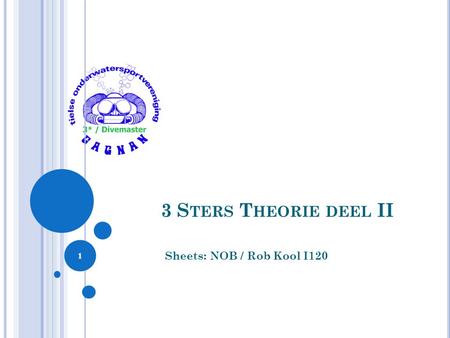 3 Sters Theorie deel II Sheets: NOB / Rob Kool I120.