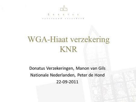 WGA-Hiaat verzekering KNR