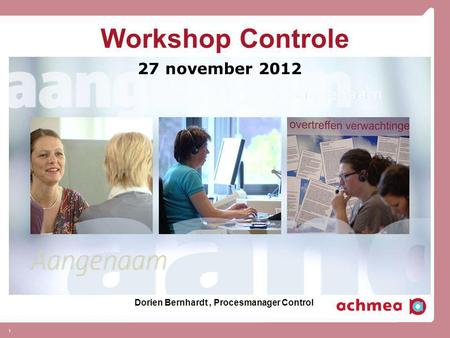 Workshop Controle 27 november 2012