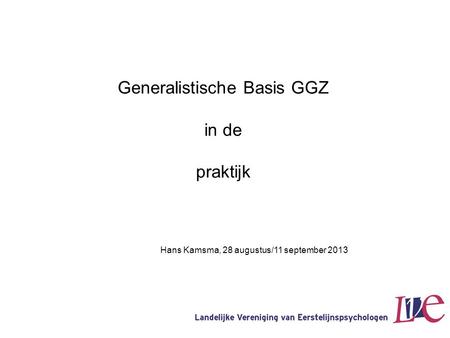 Generalistische Basis GGZ