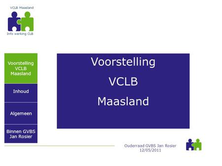 Voorstelling VCLB Maasland Voorstelling VCLB Maasland Inhoud Algemeen