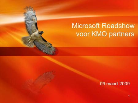 1 Microsoft Roadshow voor KMO partners 09 maart 2009.