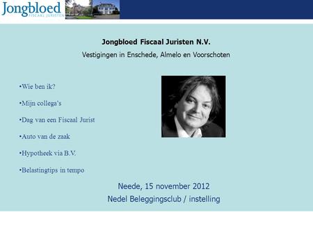 Jongbloed Fiscaal Juristen N.V.