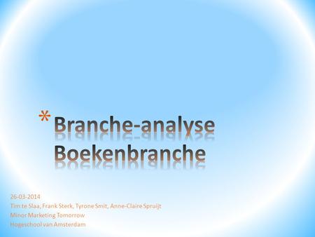 Branche-analyse Boekenbranche