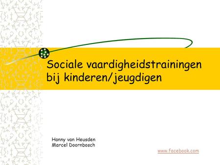Sociale vaardigheidstrainingen bij kinderen/jeugdigen