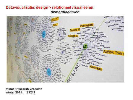 Datavisualisatie: design > relationeel visualiseren: semantisch web
