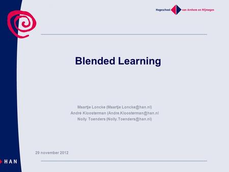 Blended Learning Maartje Loncke (Maartje