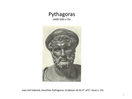 dia's bij lessenserie Pythagoras ± v Chr.