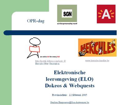Pedagogisch ICT-project : ELO met WebQuests