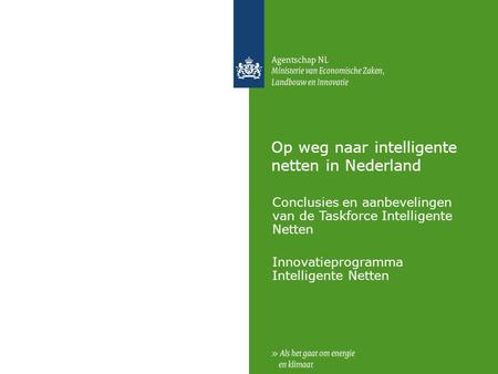 Op weg naar intelligente netten in Nederland