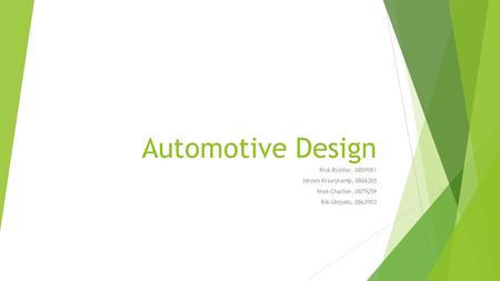 Automotive Design Rick Richter, Jeroen Kraaijkamp,