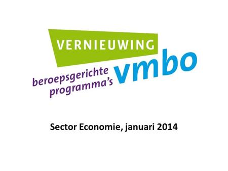 Sector Economie, januari 2014